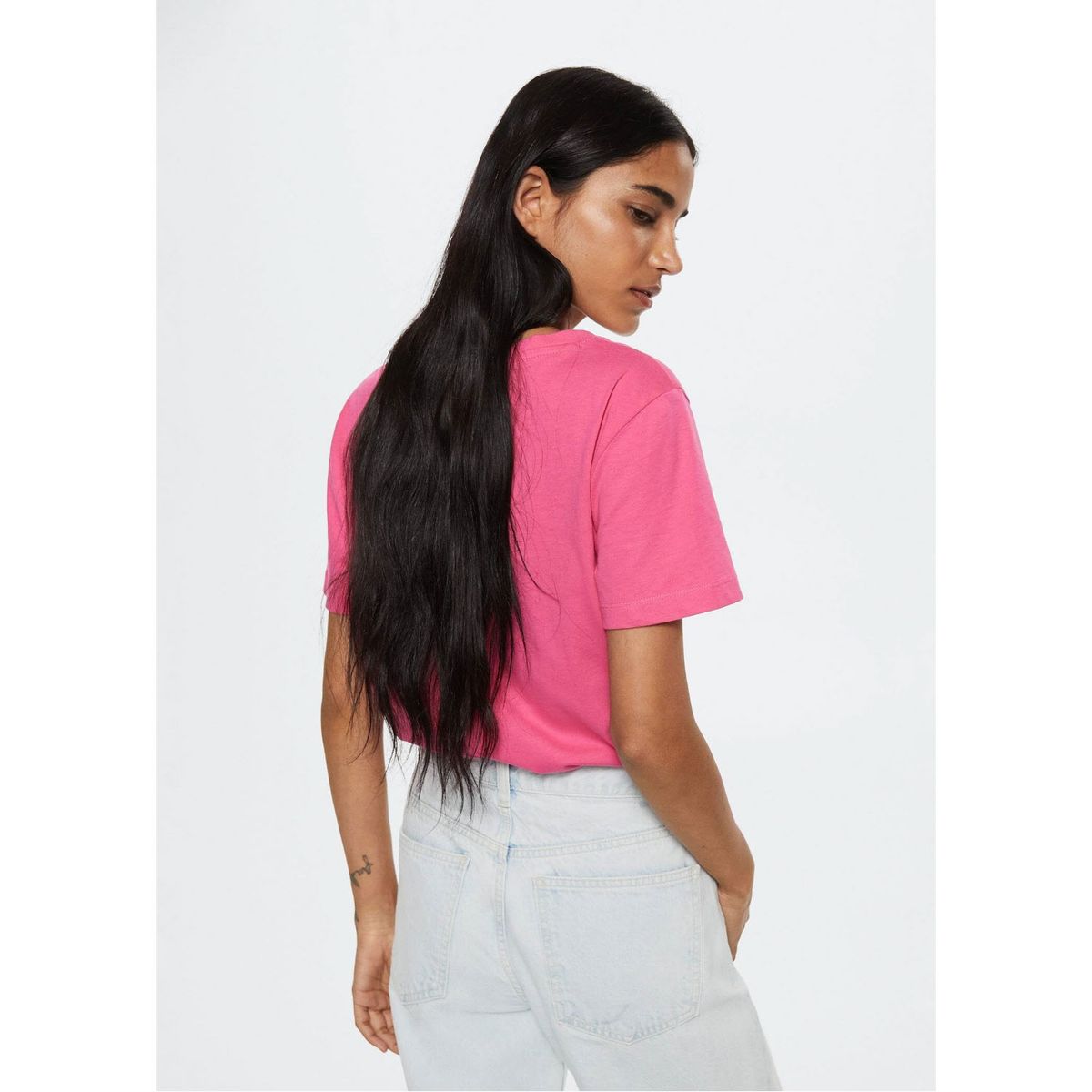 MANGO - Polera Básica Algodón Chalapi Mujer Mango