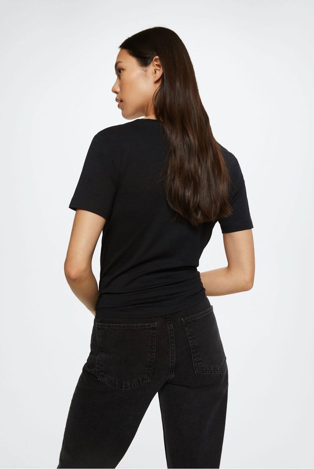 MANGO - Polera Básica Algodón Chalapi Mujer Mango