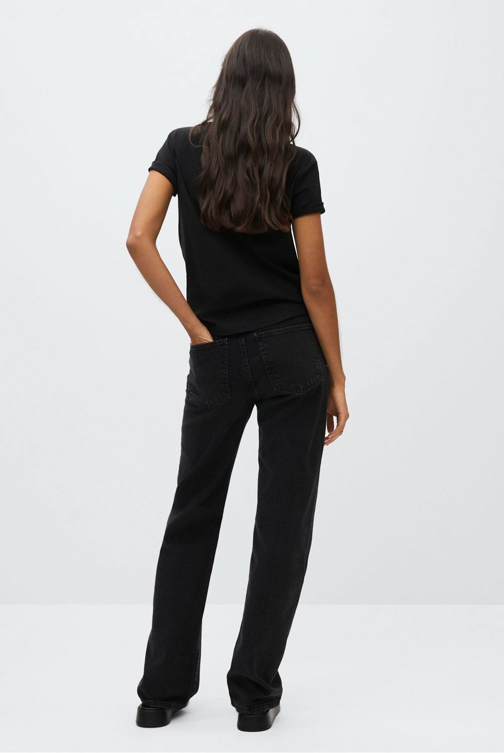 MANGO - Polera 100% Algodón  Chalaca Mujer Mango