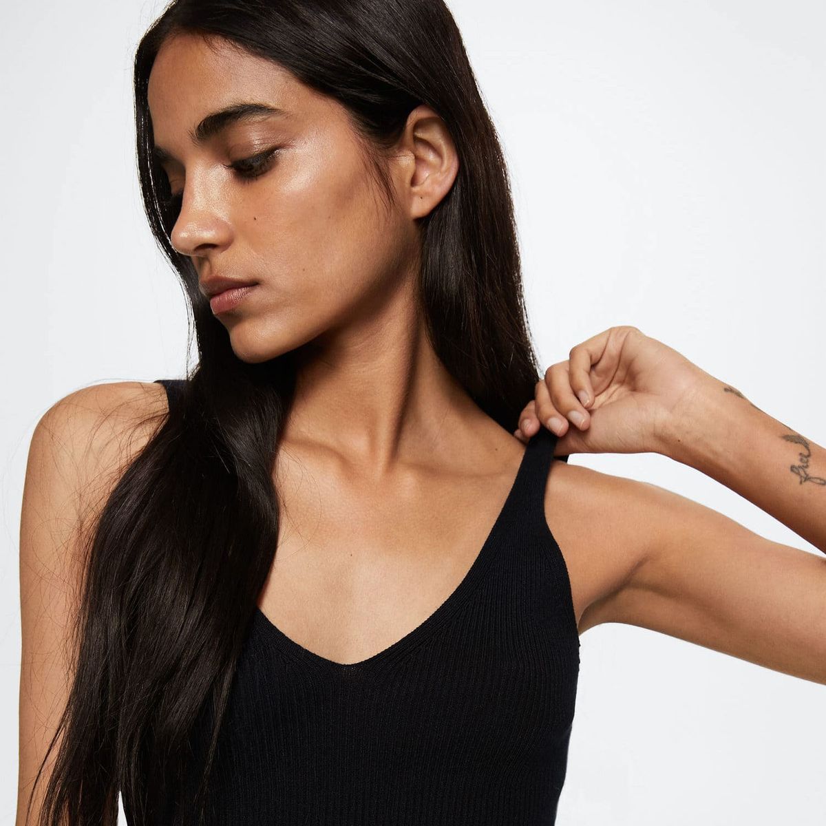 MANGO - Top Punto Canalé Gymnasti Mujer Mango