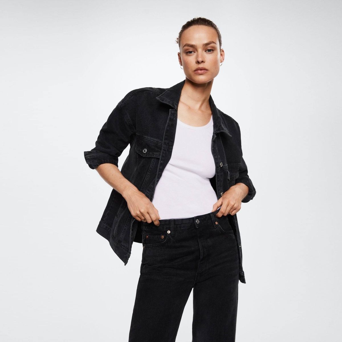 MANGO - Mango Chaqueta Vaquera Oversize Dafne Mujer