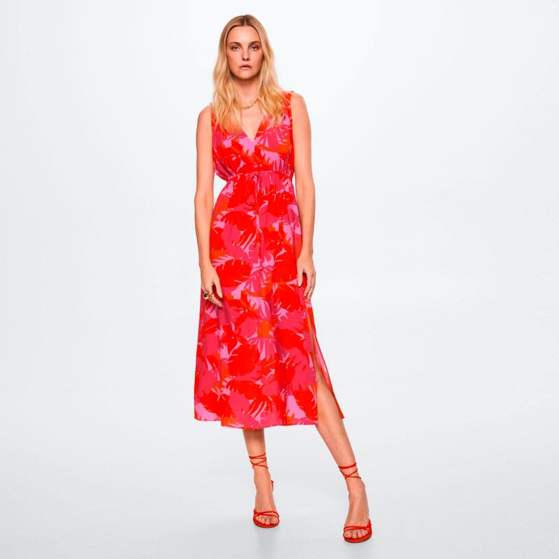 MANGO - Mango Vestido Fluido Estampado Yulia Mujer