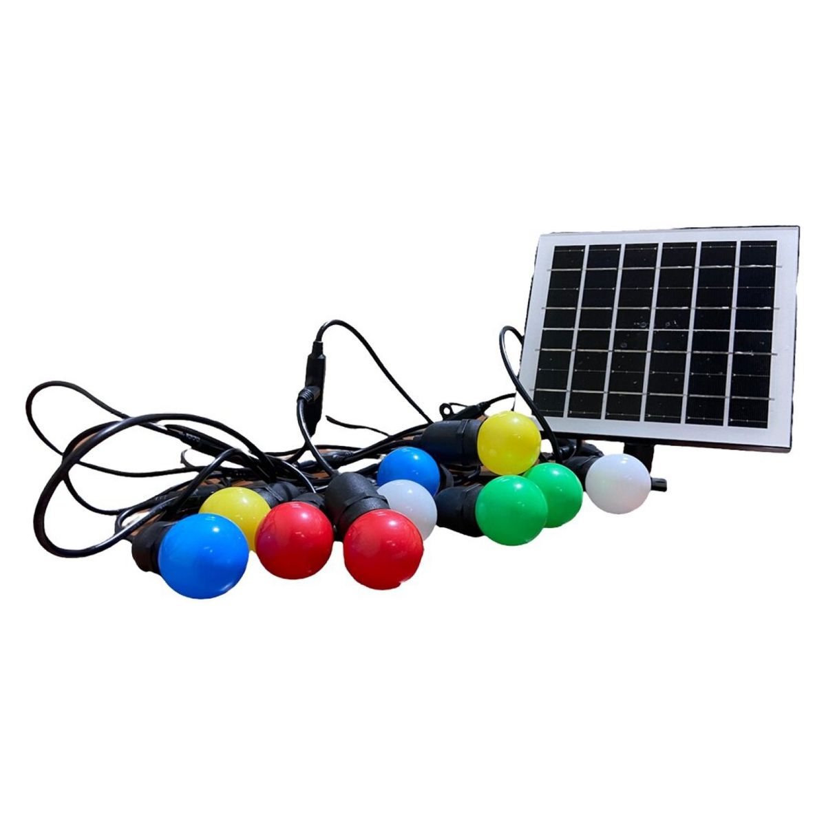 LOGIC - Guirnalda Led Solar10 Ampolletas G45 Color