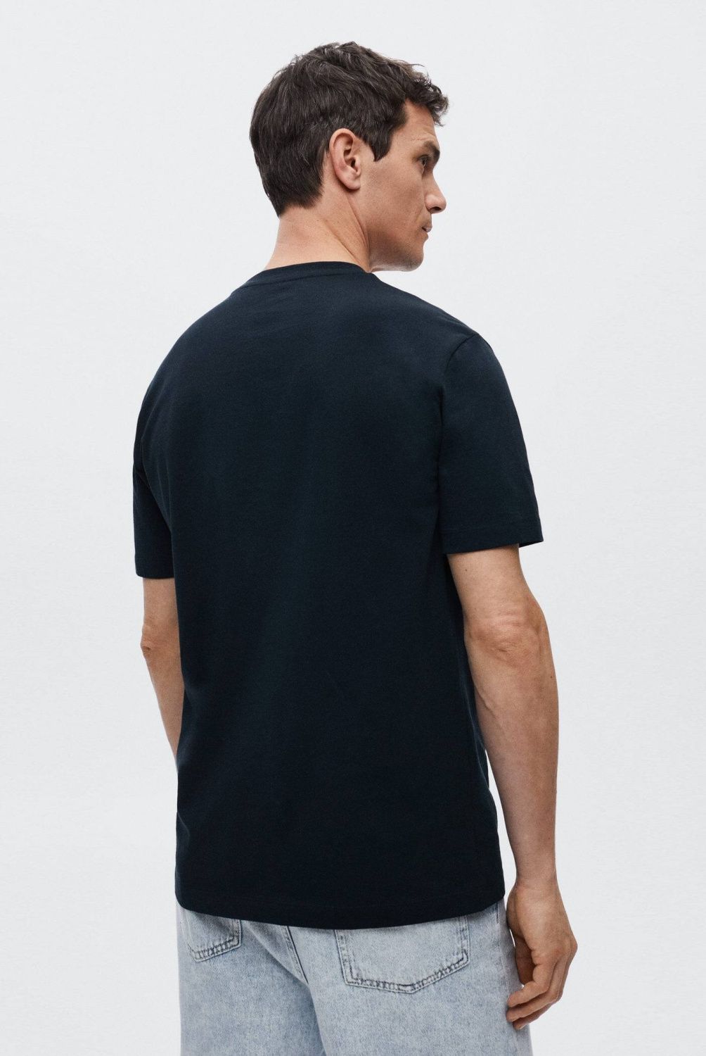 MANGO MAN - Mango Man Mango Polera Algodón Logo Hombre