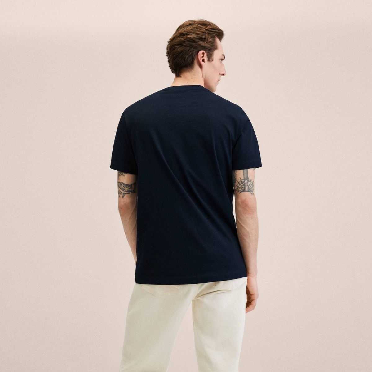 MANGO MAN - Mango Man Mango Polera Algodón Logo Bolsillo Hombre