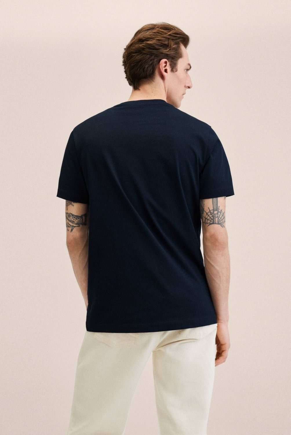 MANGO MAN - Mango Man Mango Polera Algodón Logo Bolsillo Hombre
