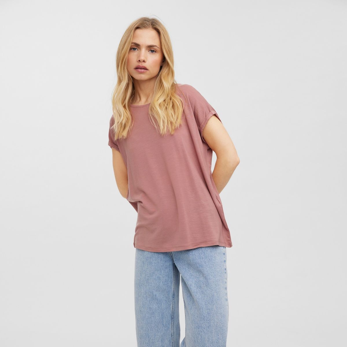 VERO MODA - Polera Lisa Manga Corta Mujer Vero Moda