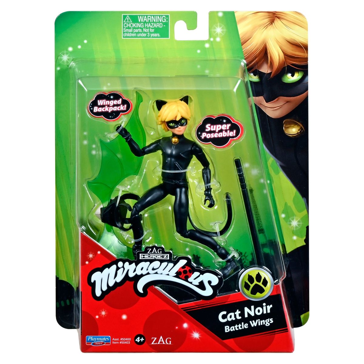 LADYBUG - Muñeca Miraculous Cat Noir 5". Articulada Ladybug