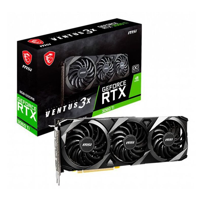 MSI - Tarjeta de Video Geforce Rtx 3060 Ti Ventus 3X 8G