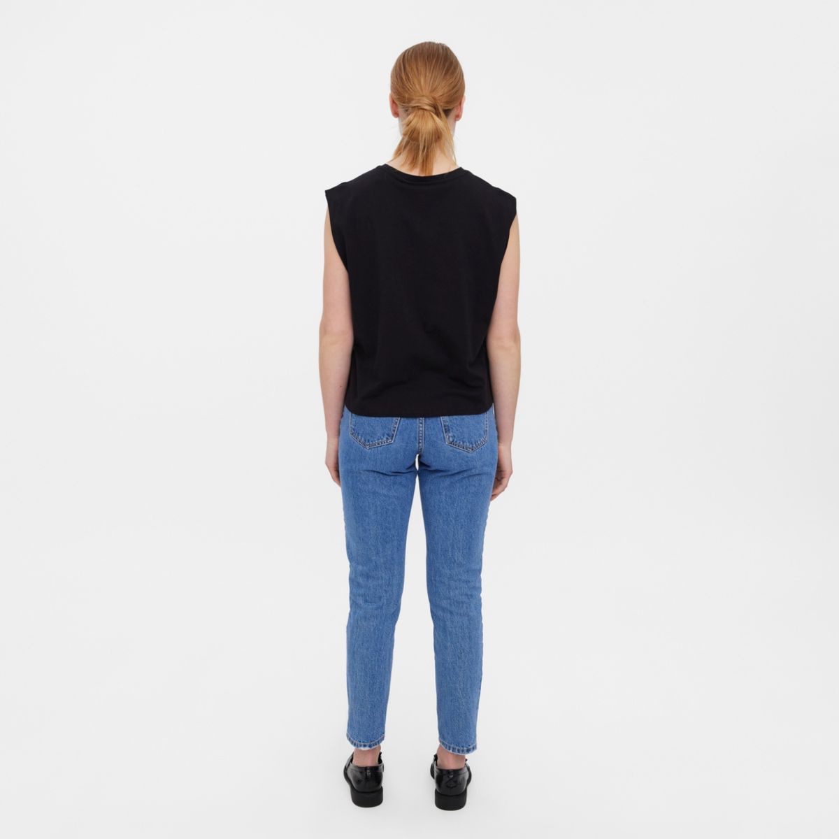 VERO MODA - Vero Moda Polera Lisa Sin Mangas Algodón Mujer