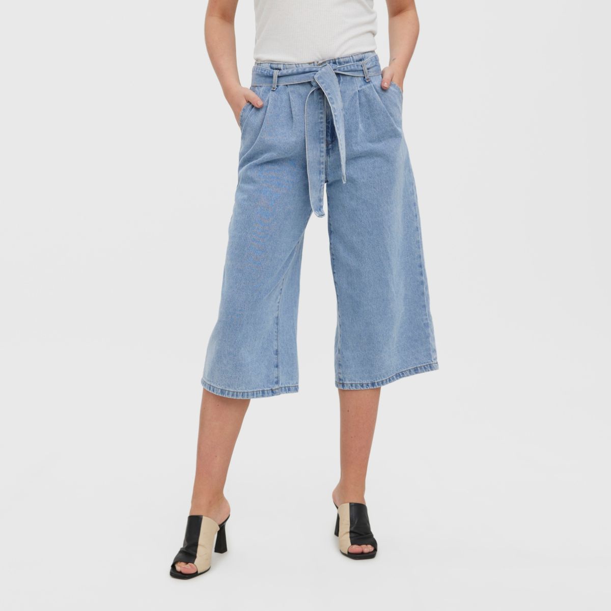 VERO MODA - Vero Moda Shorts Denim Largos Algodón Mujer