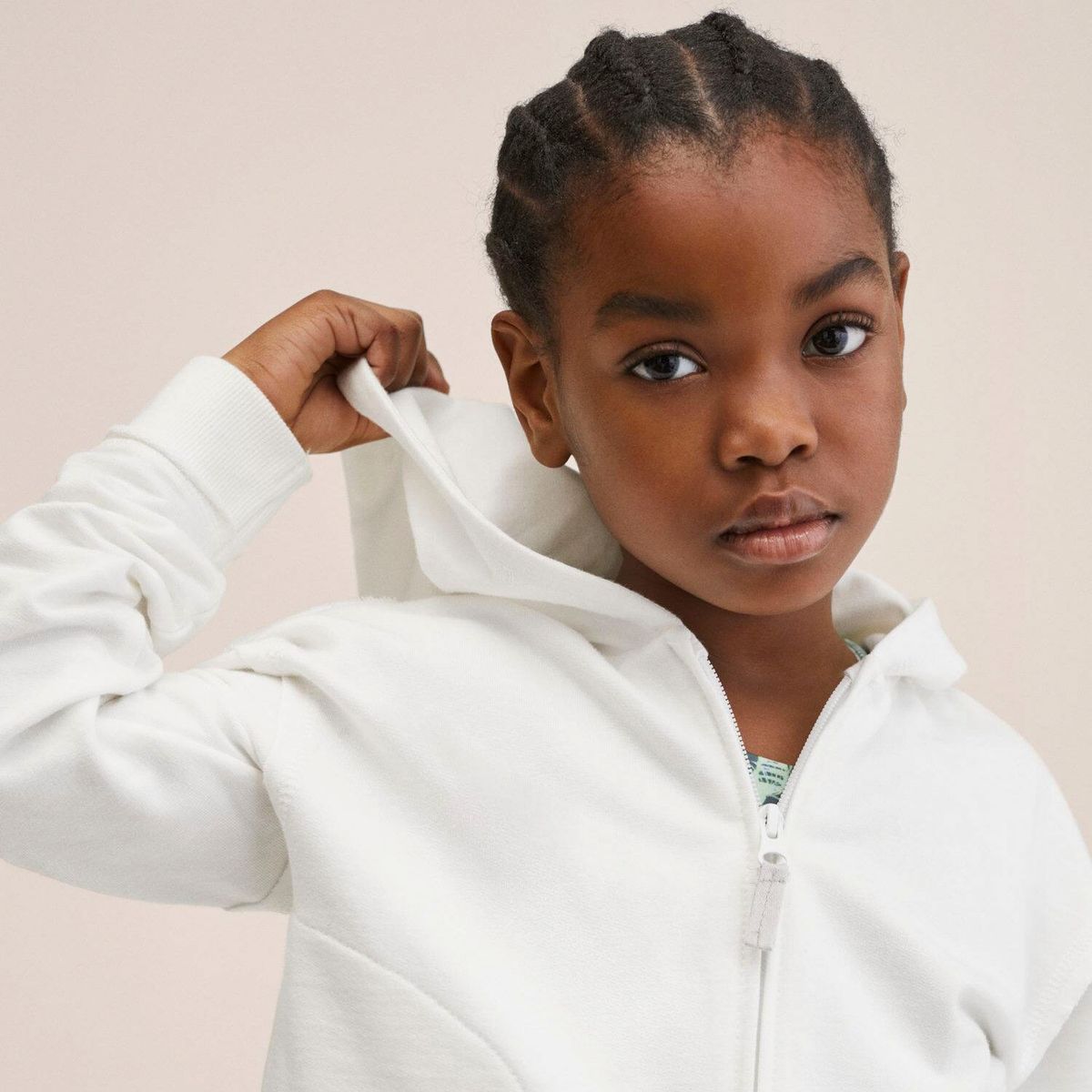 MANGO KIDS - Mango Kids Poleron Capucha Crop Niña