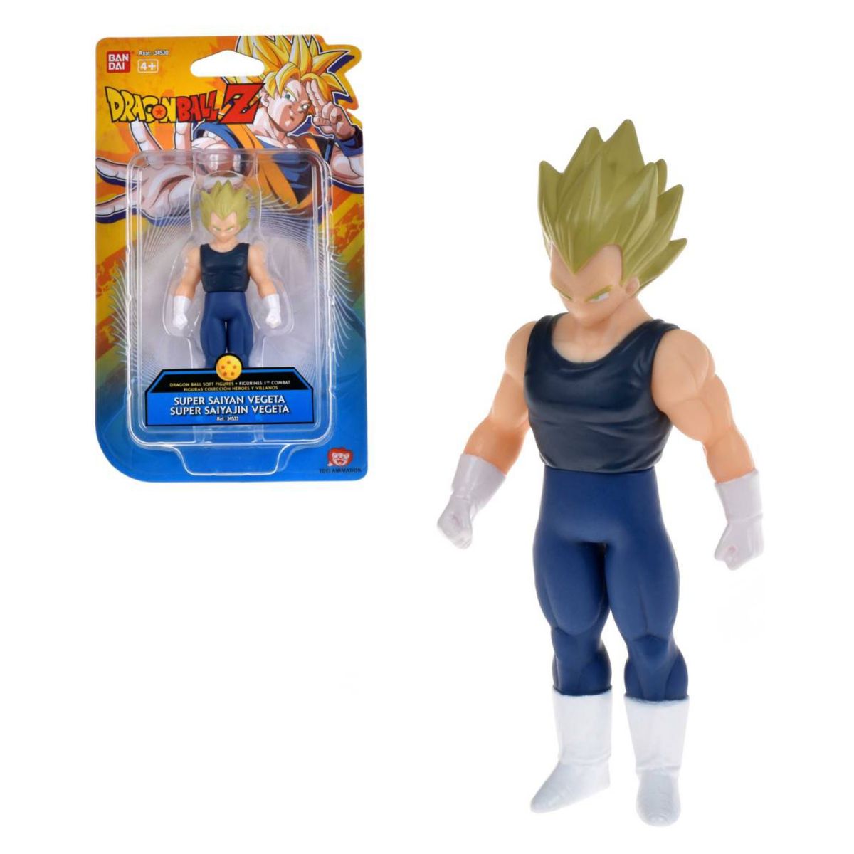 DRAGON BALL - Figura De Acción Soft 10Cm Super Saiyan Vegeta Dragon Ball