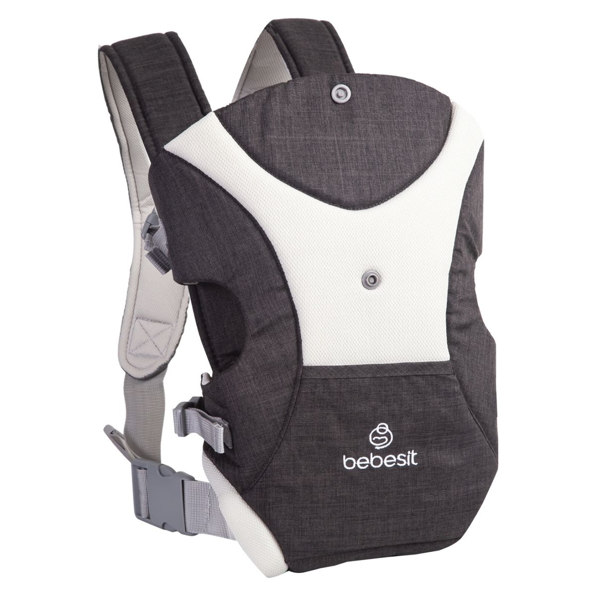 BEBESIT - Portabebés 3 posiciones en 1 Negro Bebesit