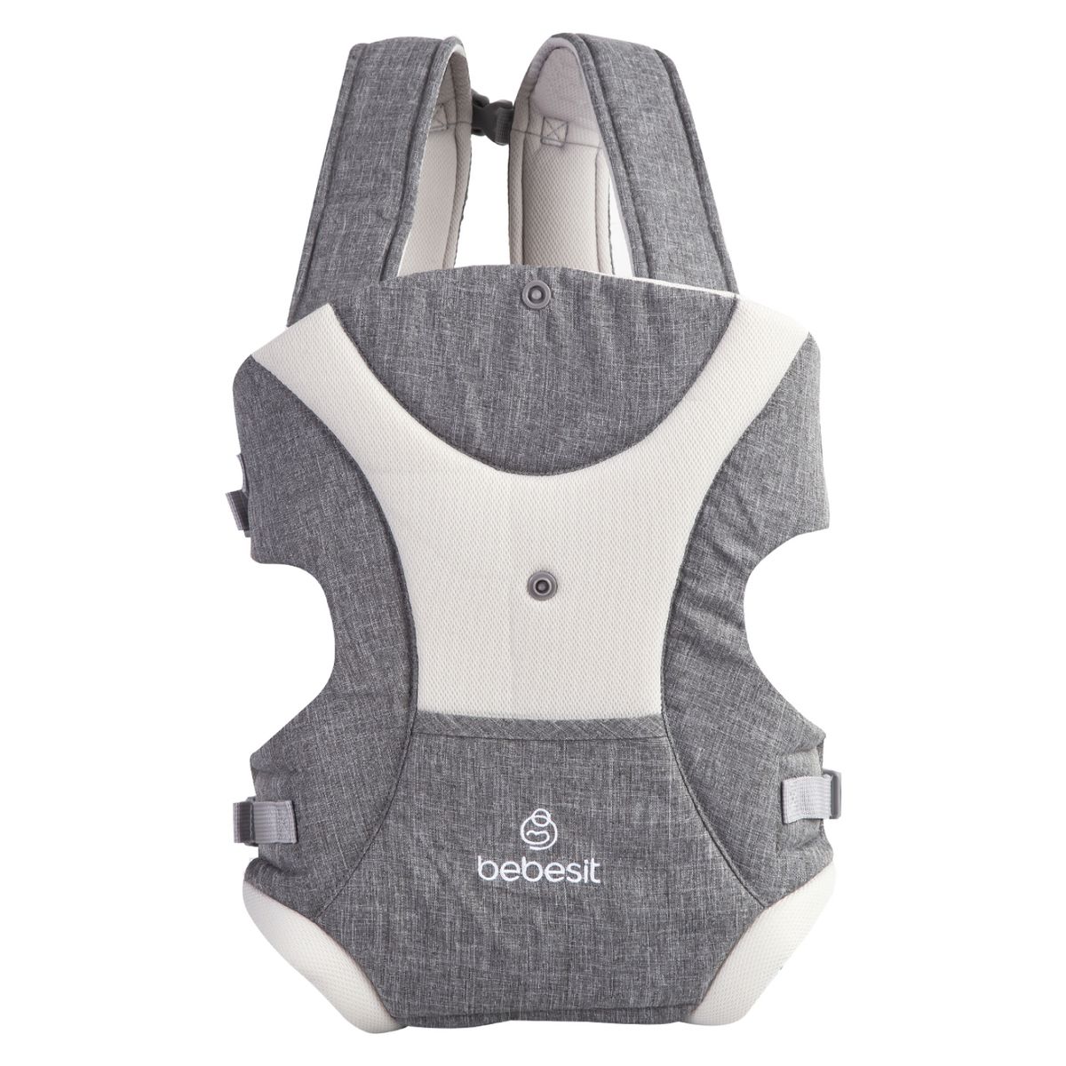 BEBESIT - Porta bebé 3 posiciones en 1 Gris Bebesit