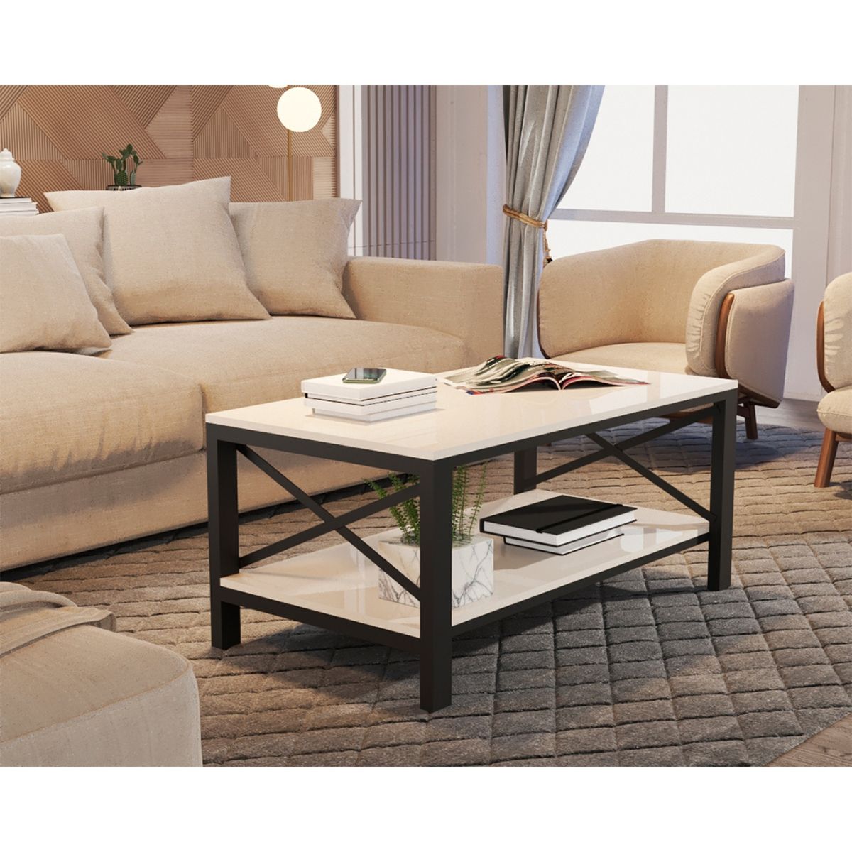 BE DESIGN - Mesa De Centro Industrial Perla Be Design