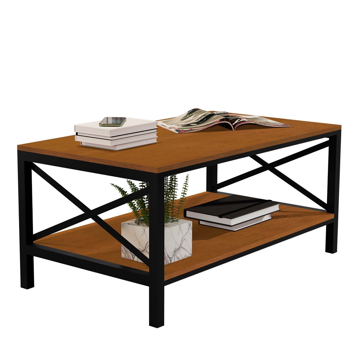 BE DESIGN - Mesa De Centro Industrial Caramelo Be Design