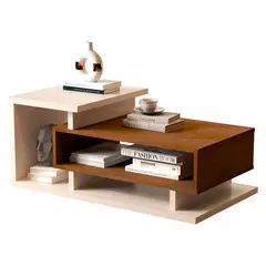 BE DESIGN - Mesa de Centro Boho Bicolor Perla