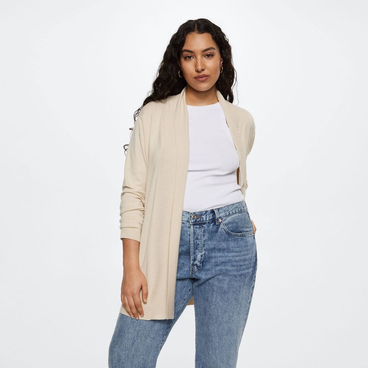 MANGO - Chaleco Punto Fino Alma Mujer Mango