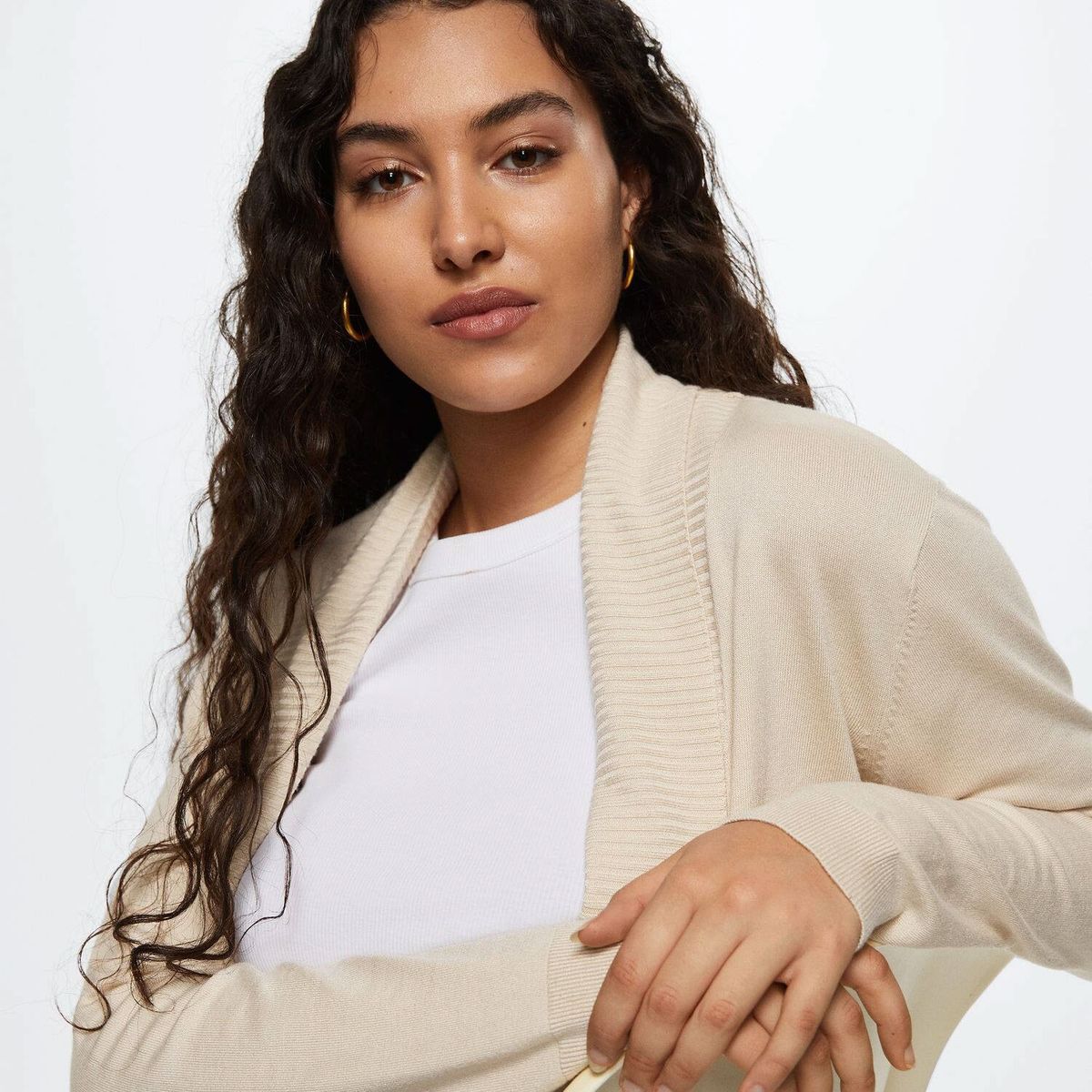 MANGO - Chaleco Punto Fino Alma Mujer Mango