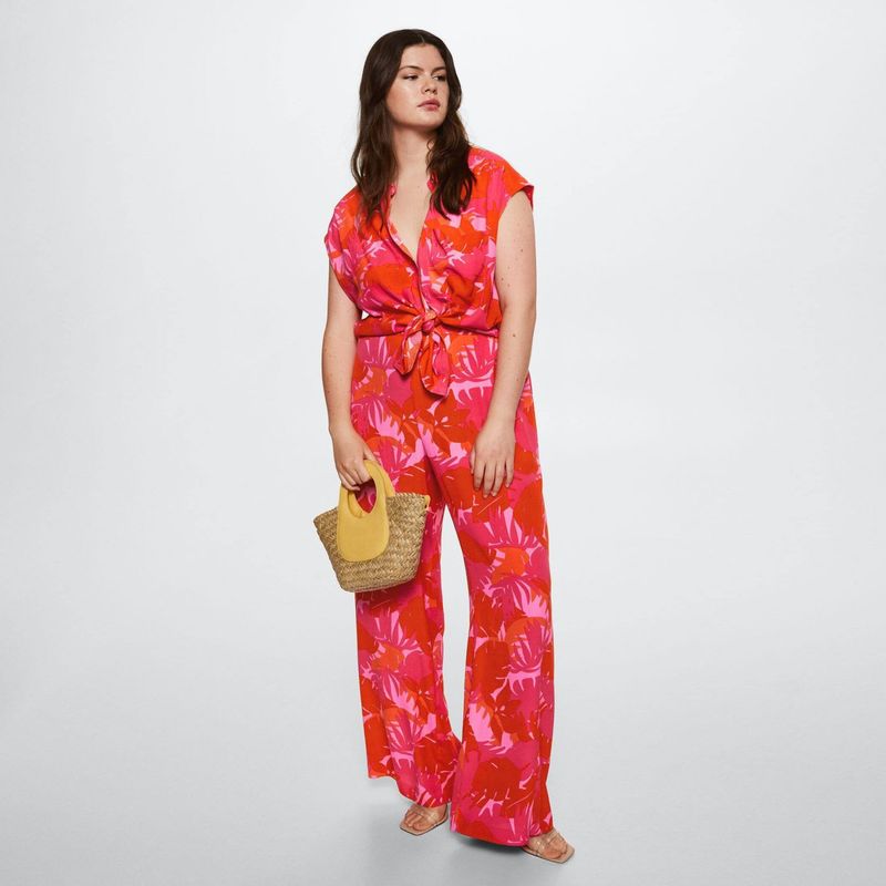 MANGO - Camisa Fluida Oversize Poems Mujer Mango