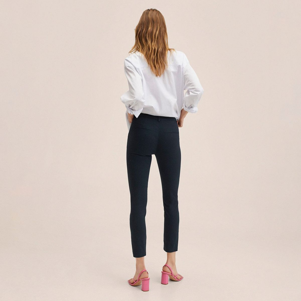 MANGO - Pantalón Skinny Crop Cola Mujer Mango