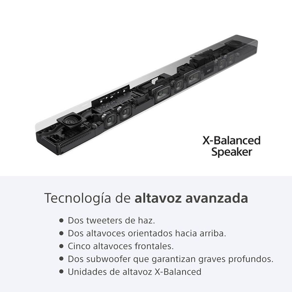 SONY - Barra de Sonido de 7.1.2 Dolby Atmos Ht-A7000