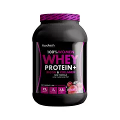 FOODTECH - Proteína Más Biotina Y Colágeno 100% Women Whey 2 Lbs Frutos Del Bosque