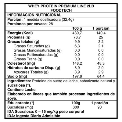 Imagen 2 del producto Whey Protein Premium Line 2 Lbs Cookies And Cream