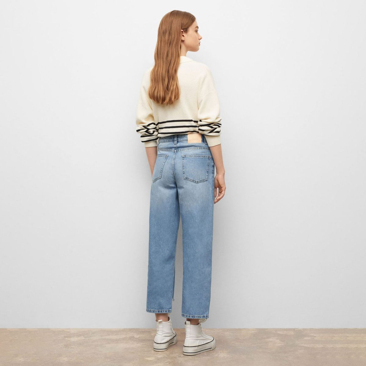 MANGO TEEN - Teens Jeans Rectos Bajo Deshilachado Niña Mango Teen