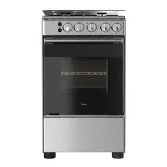 MIDEA - Cocina A Gas 4 Quemadores Horno de 55Lt Mcg-4Qsg20Ns