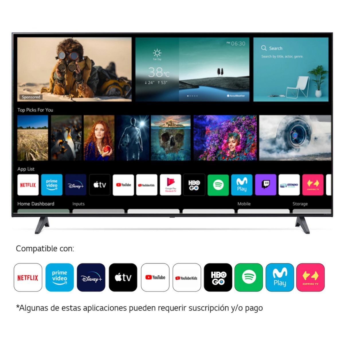 LG - Nano Cell Smart TV 65'' 65NANO75 4K Ultra HD Web OS + Magic Remote LG