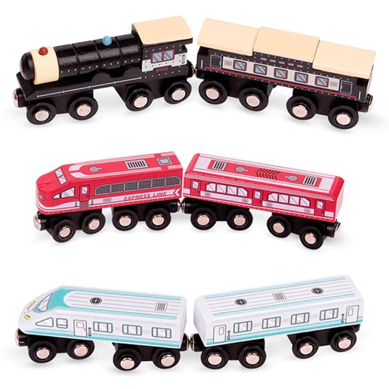 BATTAT TOY - Tren De Pasajeros De Jueguete Madera Battat Toy