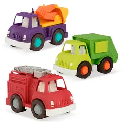 WONDER WHEELS - Caramba Set Camiones Bombero De Juguete Reciclaje Exca