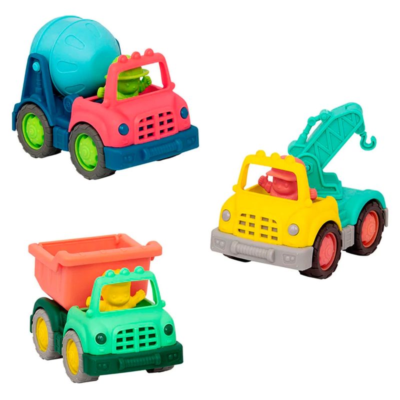WONDER WHEELS - Caramba Set 3 Camiones De Juguete De Construccion Wonder Wheels
