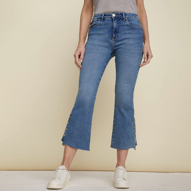 APOLOGY - Apology Jeans Flare Tiro Alto Mujer