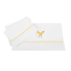 BEE BEE - Juego Sabana Cuna 90 X 140 Bord Pollo
