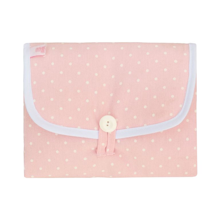 Mudador Portátil Puntitos Rosado