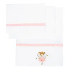 BEE BEE - Juego Sabana Colecho Bordhada Rosa