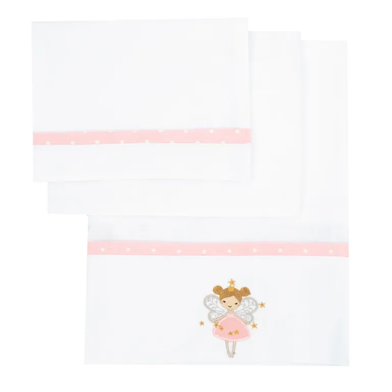 Juego Sabana 90 X 140 Bord Hada Rosa