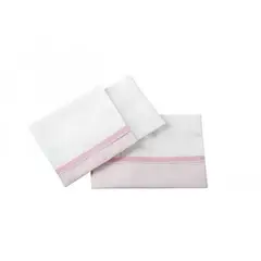 BEE BEE - Juego De Sabanas Cuna 70X140 Cuadro Rosa