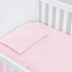 KIDSCOOL - Juego Sabanas Cuna Rosado