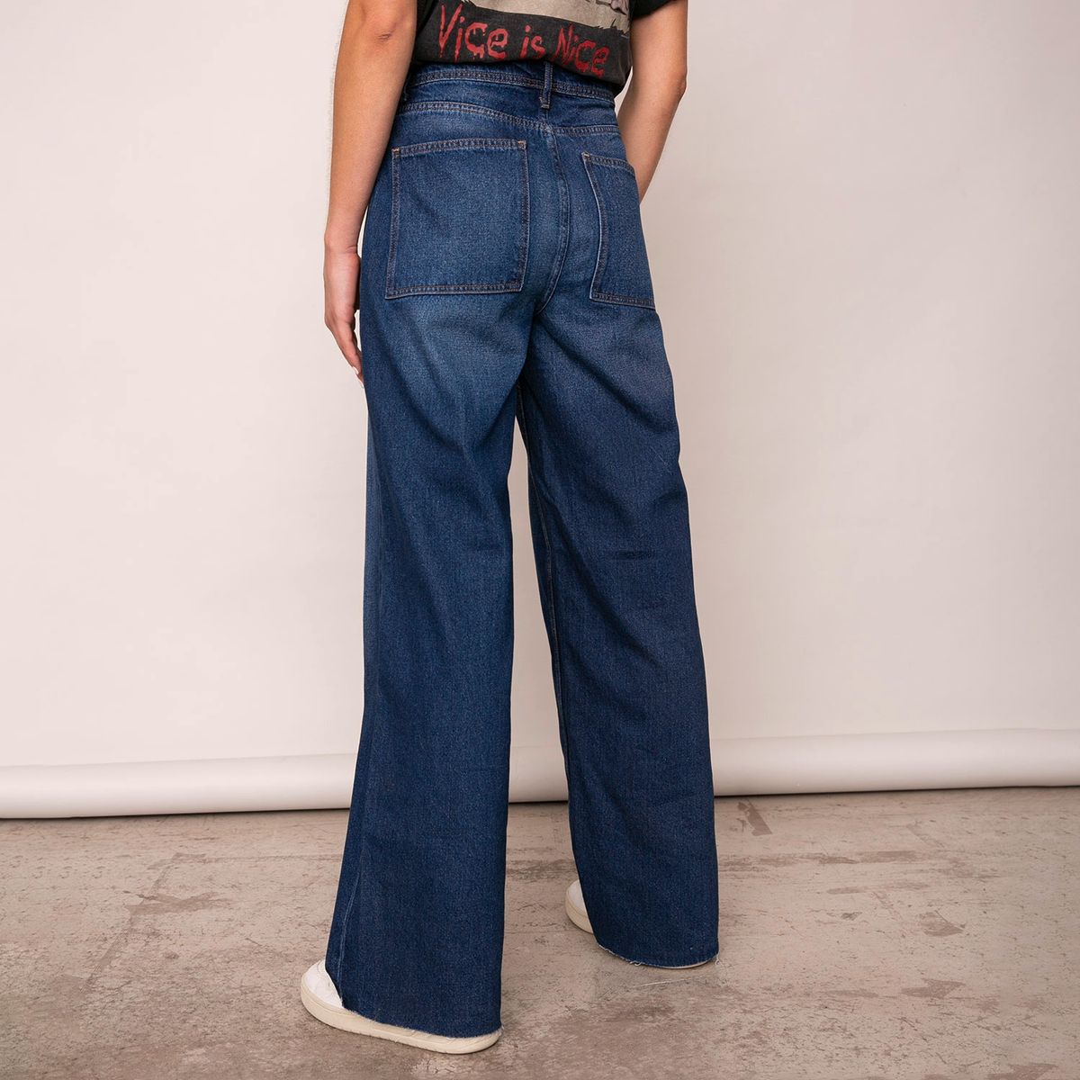 ONLY - Jeans Tiro Alto Algodón Mujer Only