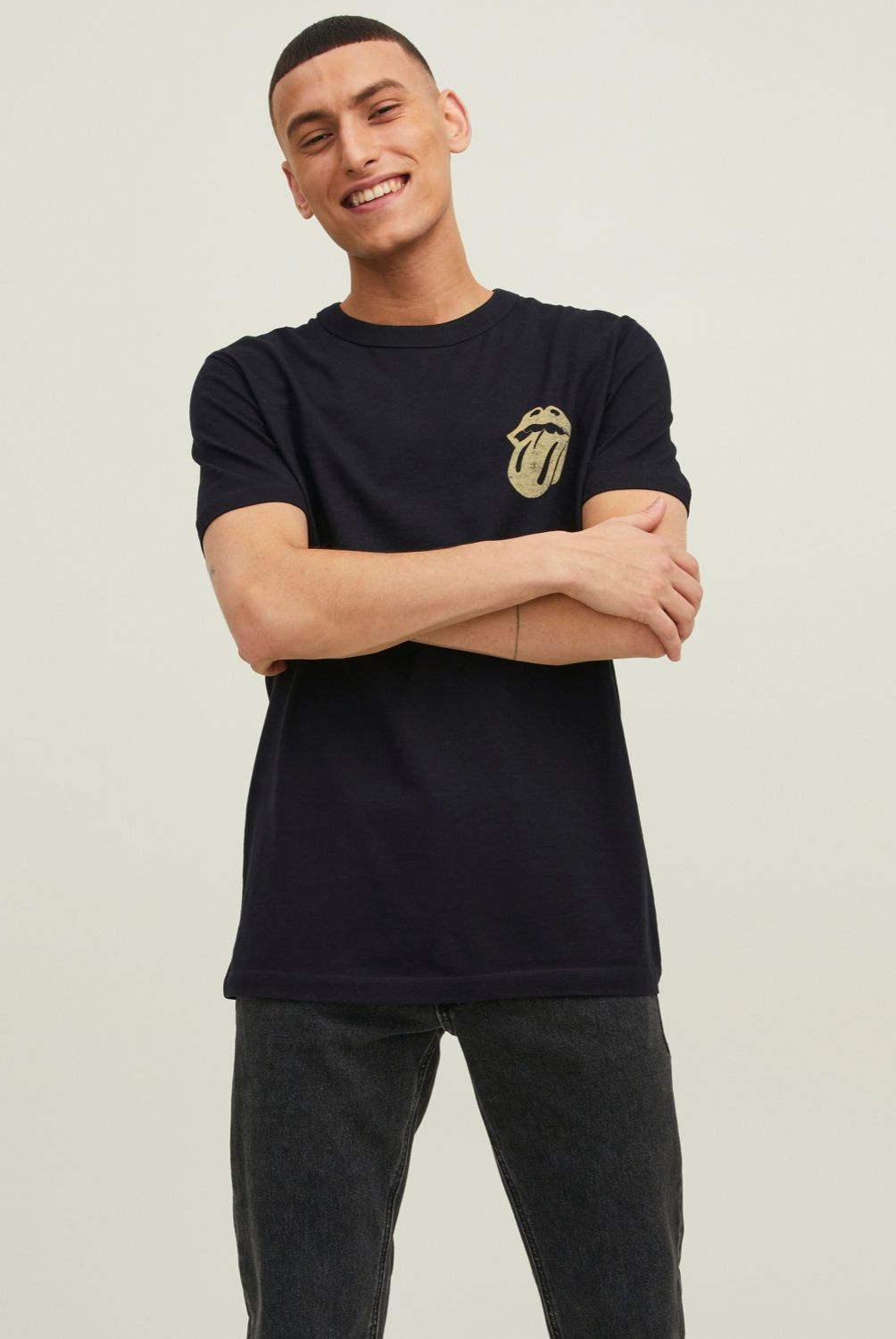 JACK&JONES - Polera Manga Corta Rolling Stones Hombre Jack&Jones