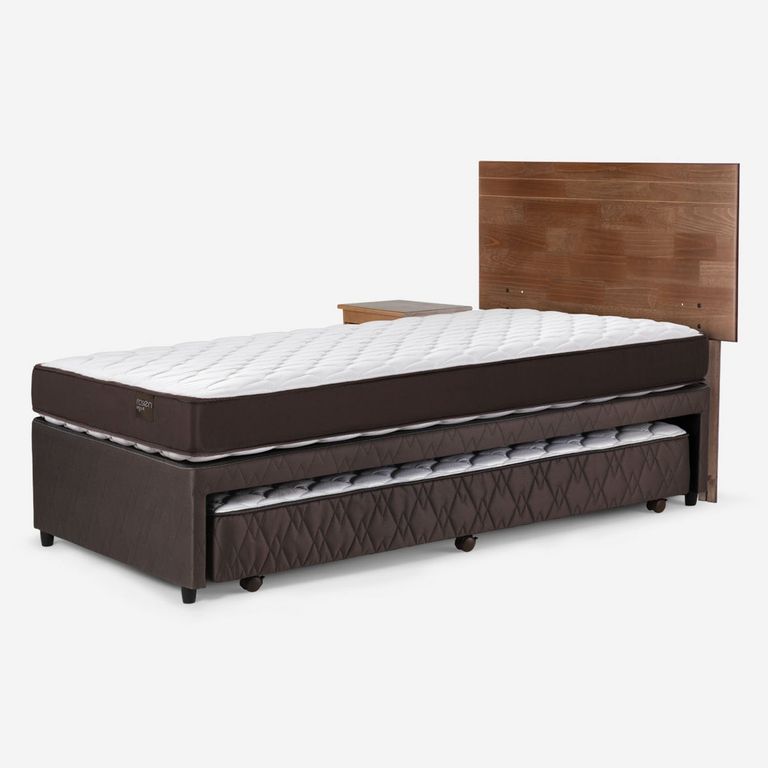Cama Nido New Ergo T 1.5 plazas x 2.00 mt + Respaldo + 1 Velador