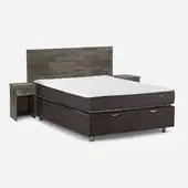 ROSEN - Cama Funcional Ergo T 2 Plazas + Respaldo + 2 Veladores