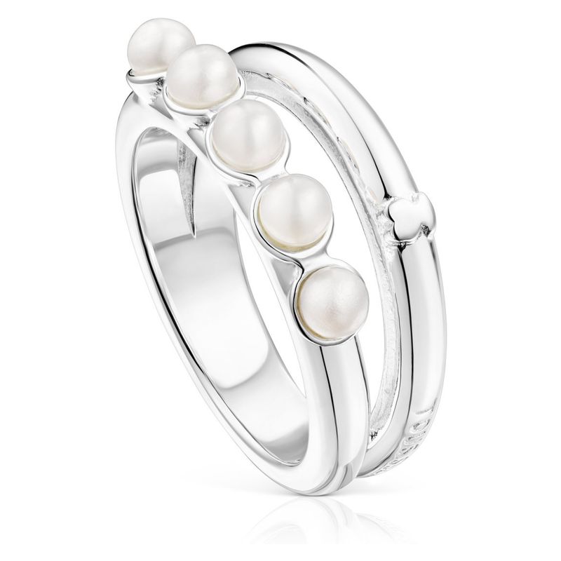 TOUS - Anillo Fellow Doble De Plata Mujer Tous