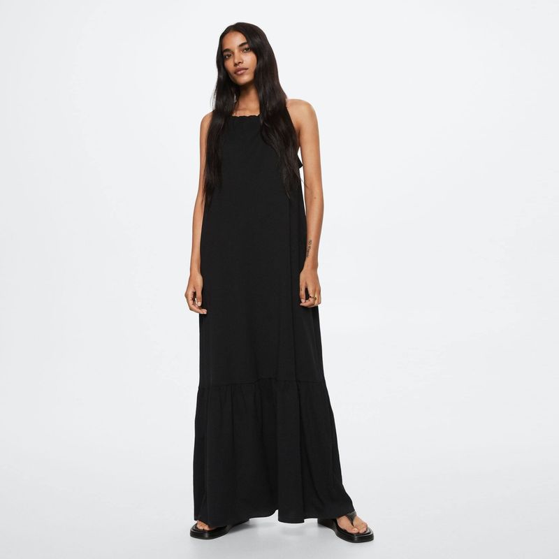 MANGO - Mango Vestido Maxi Volantes Javier Mujer
