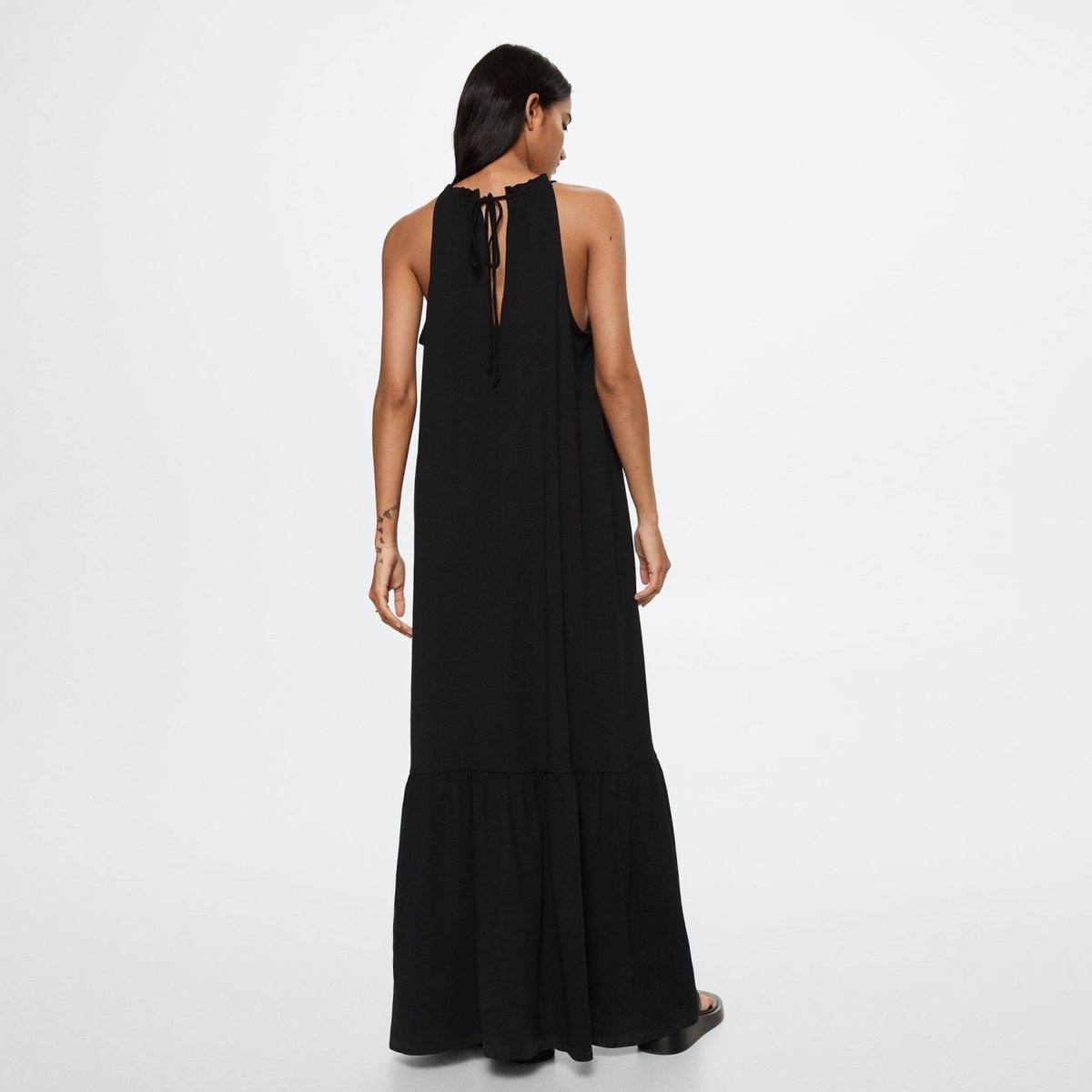 MANGO - Mango Vestido Maxi Volantes Javier Mujer