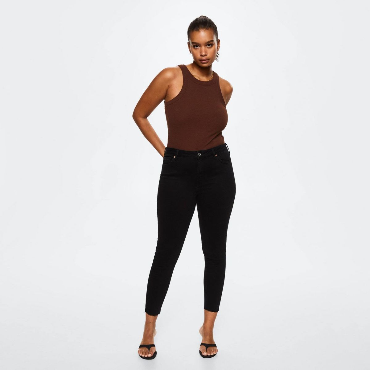 MANGO - Jeans Skinny Isa Tiro Medio Mujer Mango